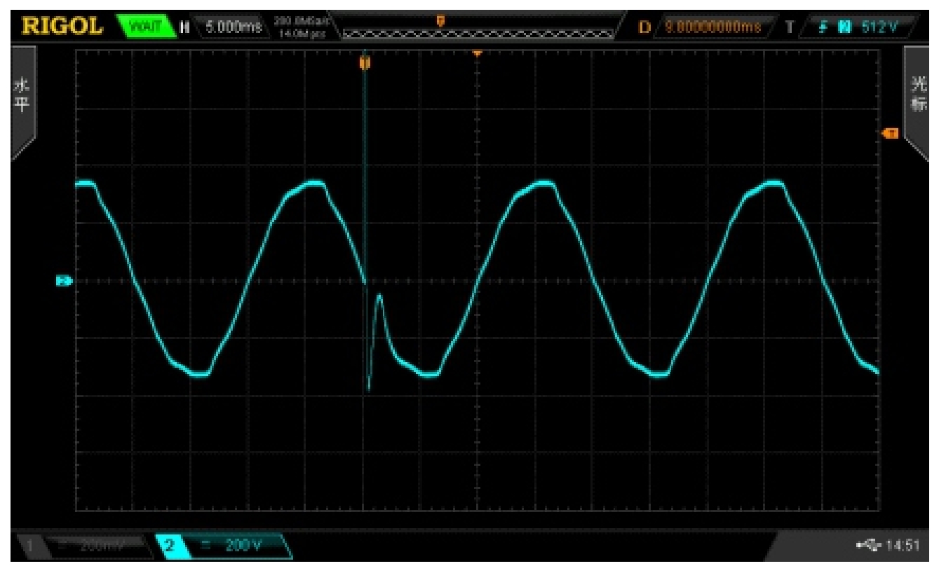 相位角180°浪涌干扰波形